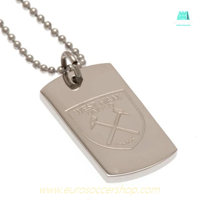 West Ham United FC Engraved Dog Tag & Chain
