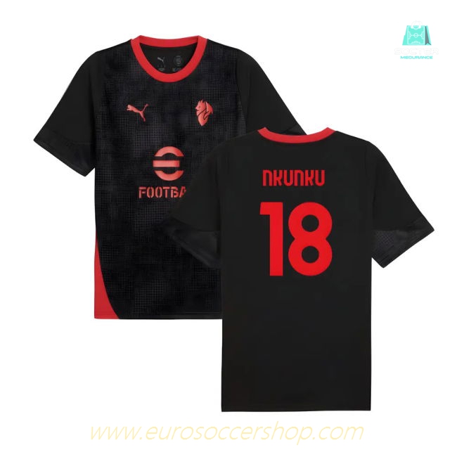 2025-2026 AC Milan Training Jersey (Black) (Nkunku 18)