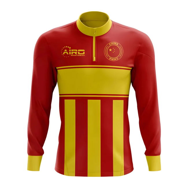 Exclusive-Design Elite China Concept Football Half Zip Midlayer Top