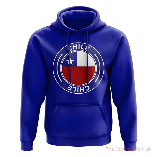 Men Chile Football Badge Hoodie (Royal)