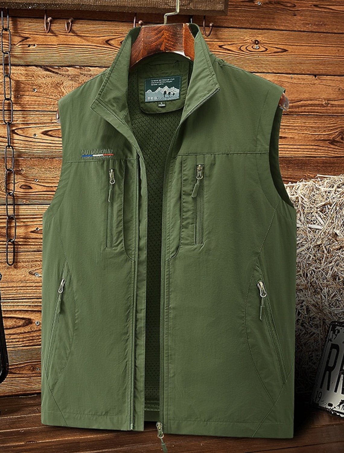 Men's Hiking Vest Winter Autumn / Fall Outdoor Comfortable Vest Hunting Fishing Climbing Black Army Green Red Khaki Dark Blue