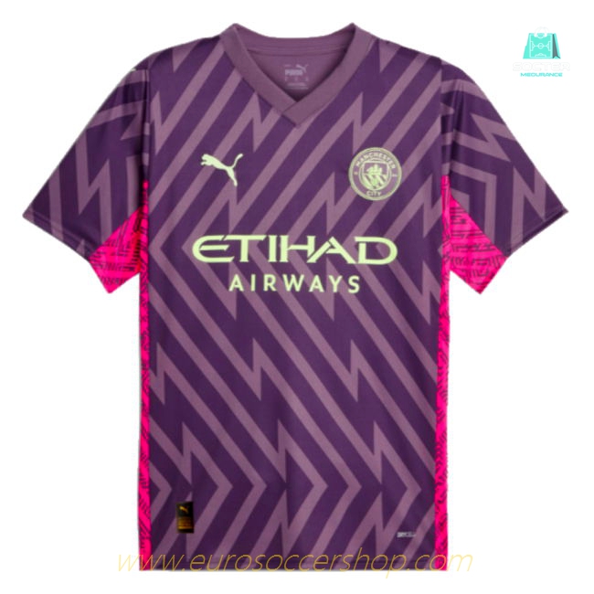 2023-2024 Man City Goalkeeper Shirt (Purple Charcoal) (Ederson M 31)