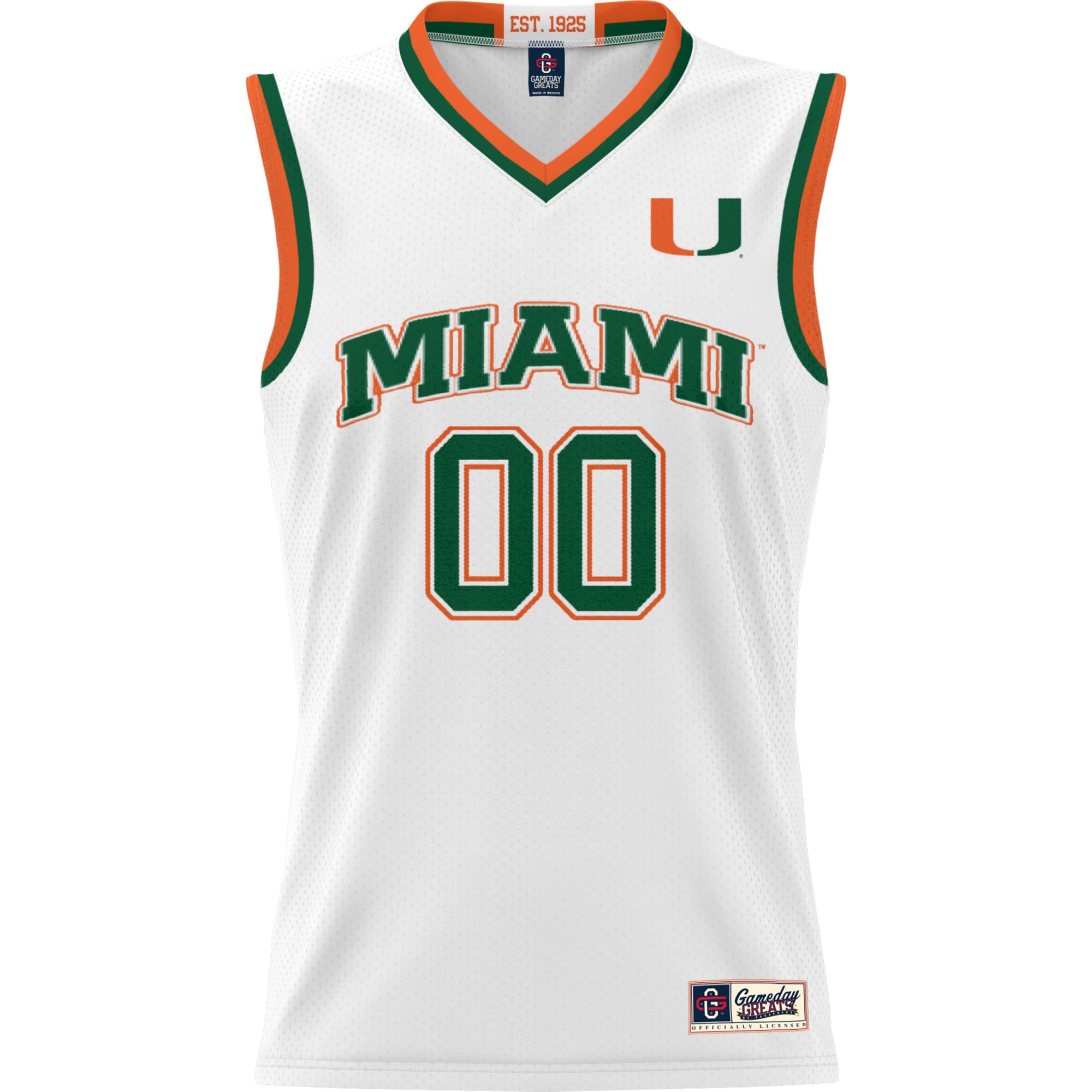 [DDG] Miami Hurricanes GameDay Greats Youth NIL Pick-A-Player Lightweight Men's Basketball Jersey - White