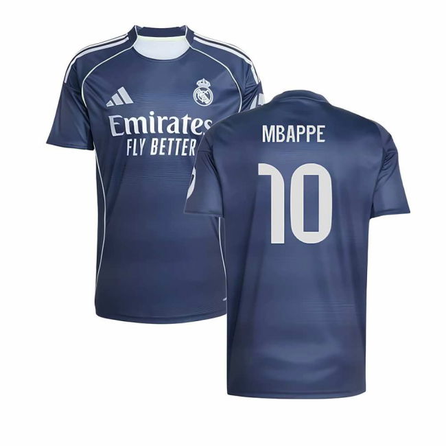 2025-2026 Real Madrid Away Football Shirt (Mbappe 10) UV Protection