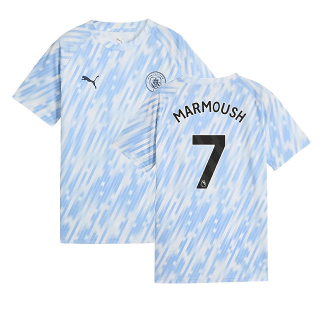 classic 2025-2026 Man City Warm Up Jersey (Silver Sky) - Kids (Marm...