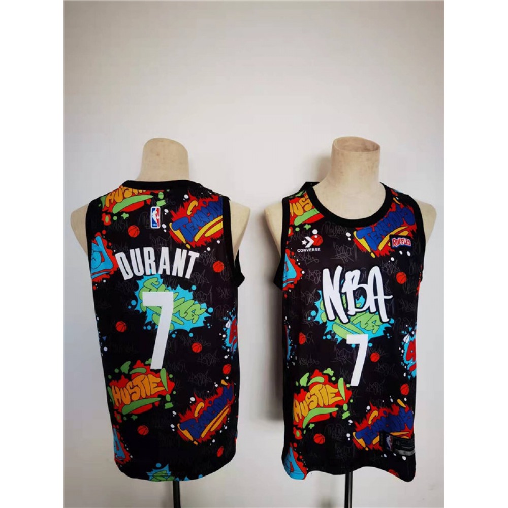 Pro Grade Kevin Durant7 Brooklyn Nets Jersey Black - - Basketball Fan Gear