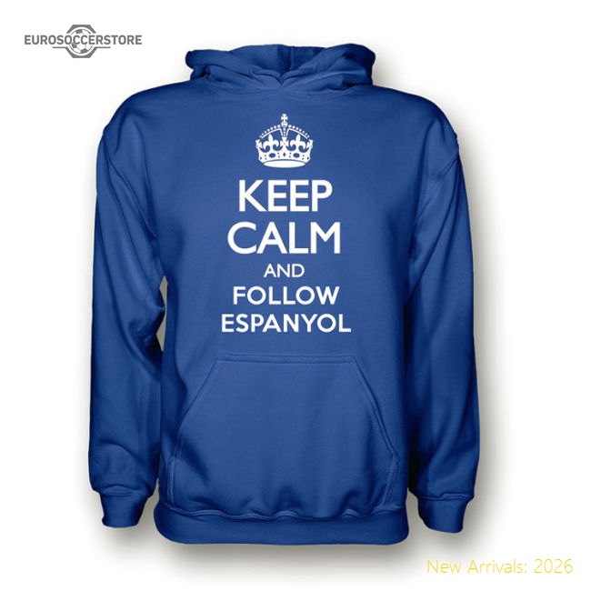 Keep Calm And Follow Espanyol Hoody (Blue) In Multiple Sizes