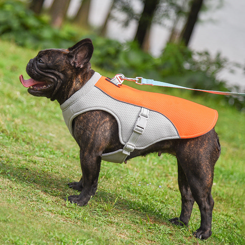 French Bulldog Summer Cooling Vest Heat Resistant Breathable Sun-proof