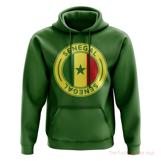 Men Senegal Football Badge Hoodie (Green)