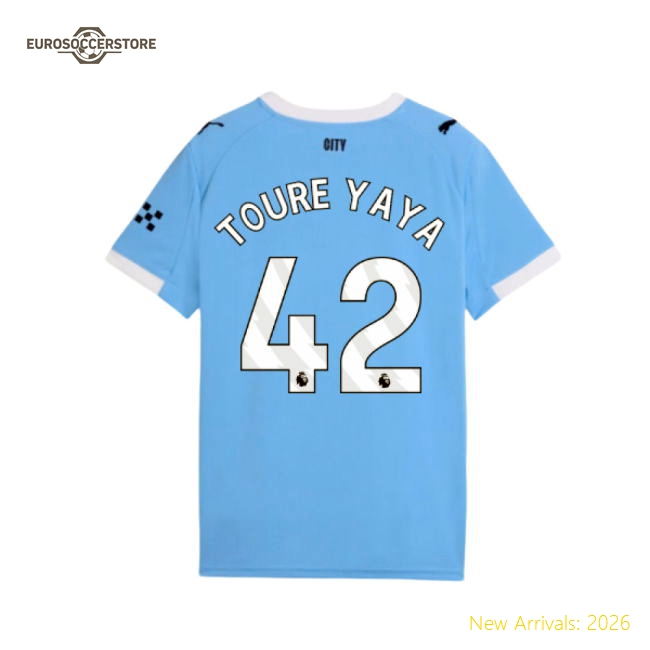 Comfortable Man City Kids Toure Yaya Jersey 2025-2026 Moisture-wicking