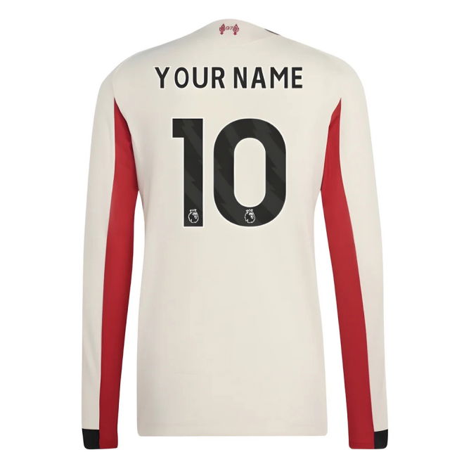 2025-2026 Liverpool Authentic Long Sleeve Away Shirt (Your Name)