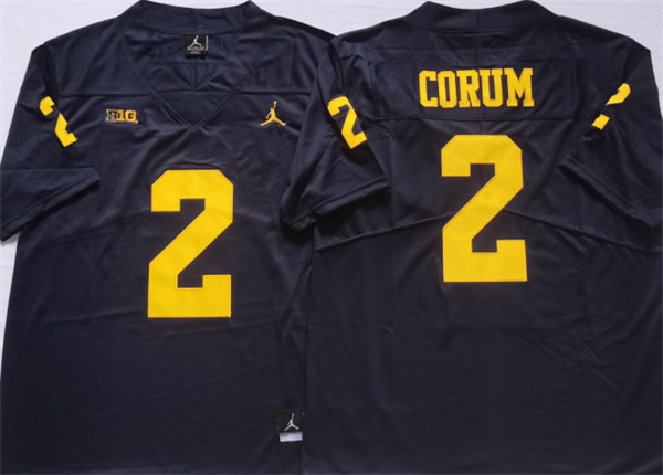 Men's Michigan UM Blue 2024 performance None #2 comfortable Jersey