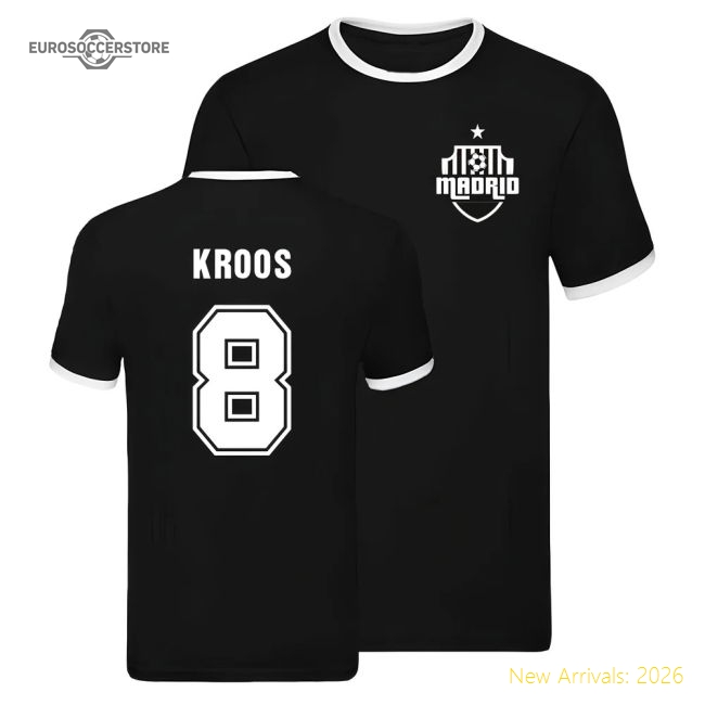 Supporter Popular Real Madrid Ringer T-Shirt (Toni Kroos 8)