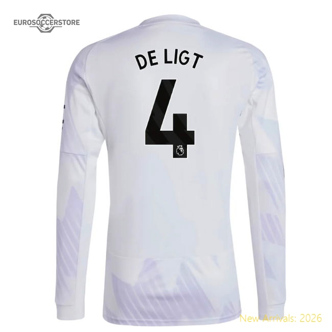 Elite 2025-2026 Man Utd Long Sleeve Away Shirt (de Ligt 4)