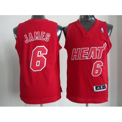 Miami Heat LeBron Game-Ready Game Jersey Urban Style #6 Basketball