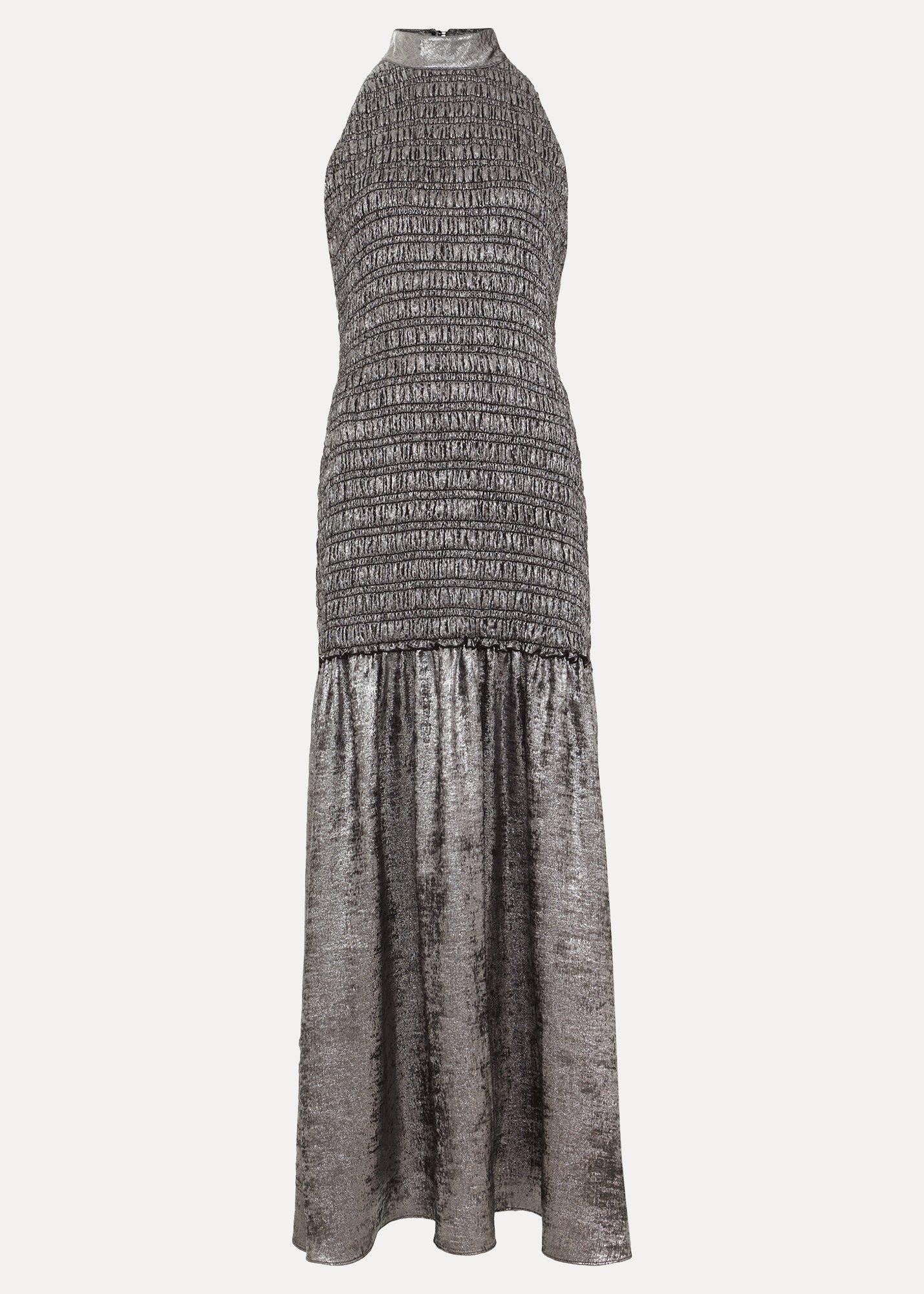 Tasmin Silver Shimmer Maxi Dress