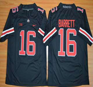 Men's Ohio St Buckeyes Black 2015 replica None #16 official Jersey