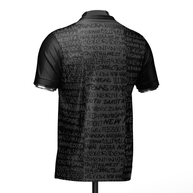 Championship Usa Heritage Football Jersey Black (Wolvate) Adult Short