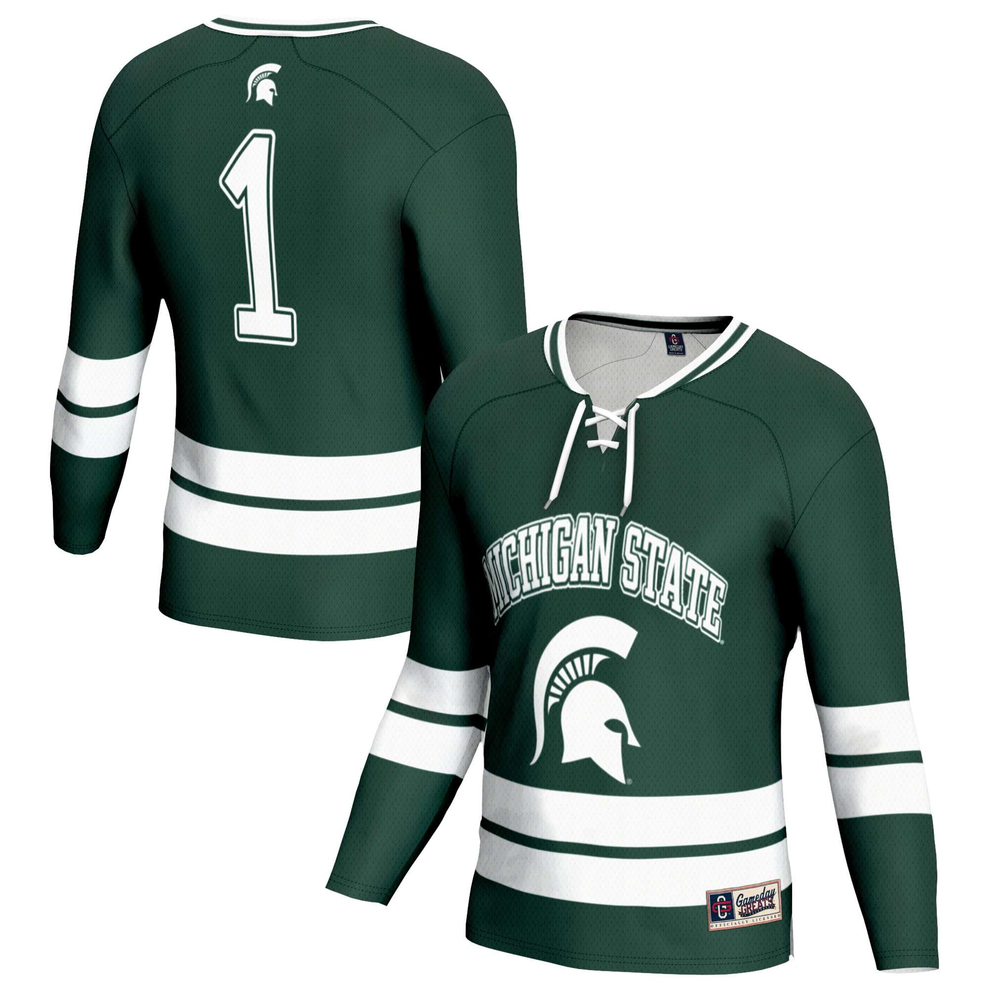 [NJP] Michigan State Spartans GameDay Greats Unisex Lightweight Women's Hockey Team Fashion Jersey - Green