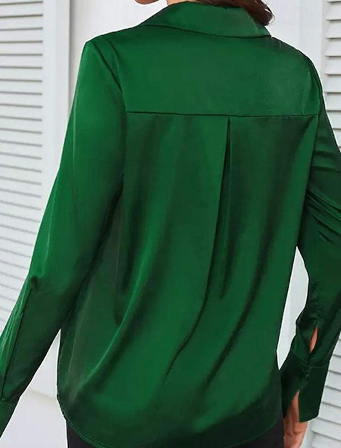 Shirt Blouse Women's Plain Button Street Daily Fashion Shirt Collar Regular Fit S