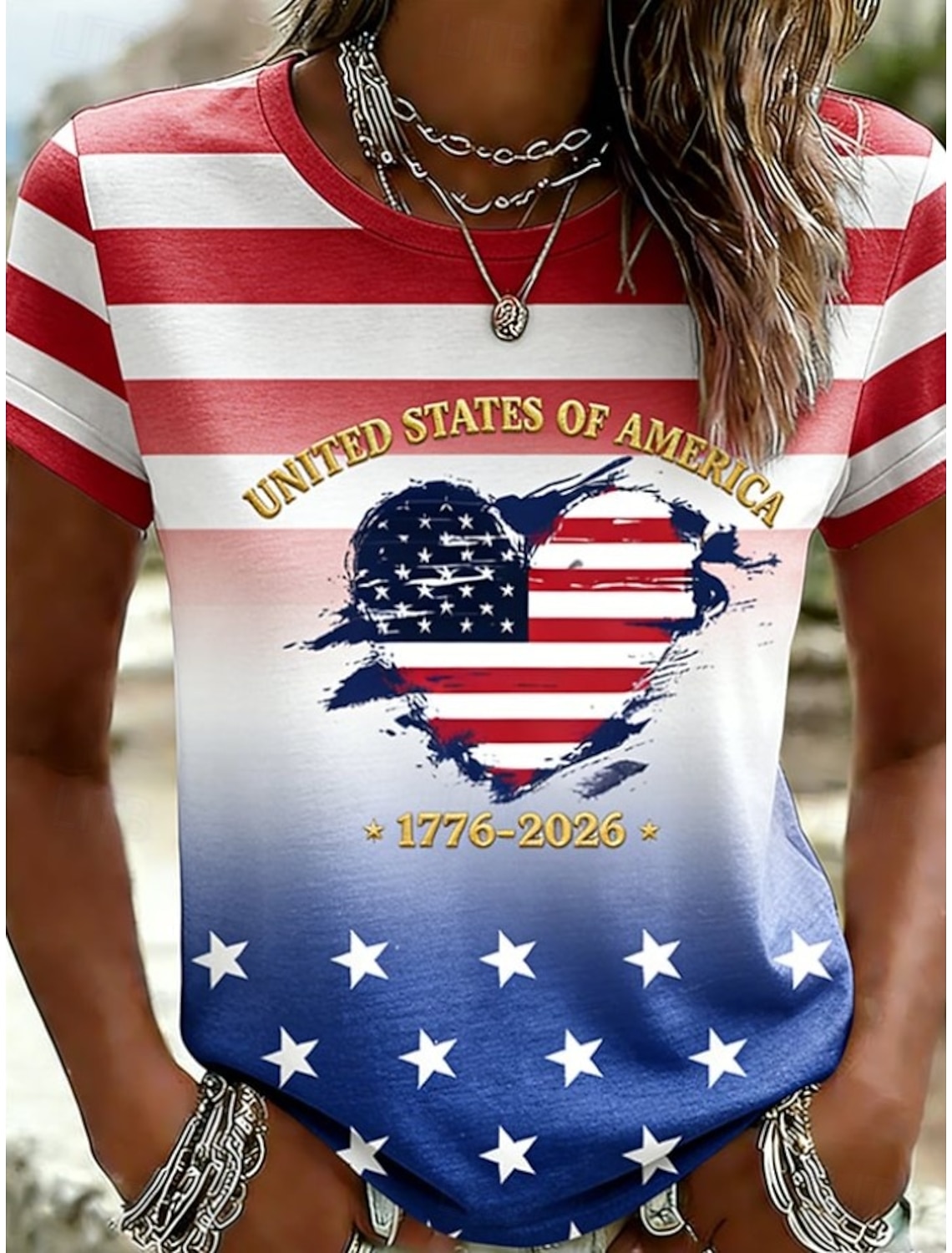 American Independence Day Women's Waffle Polo Shirts Graphic Flag Vintage Stylish Classic Short Sleeve Polo Collar Regular Tops Casual Daily White Red Summer Spring