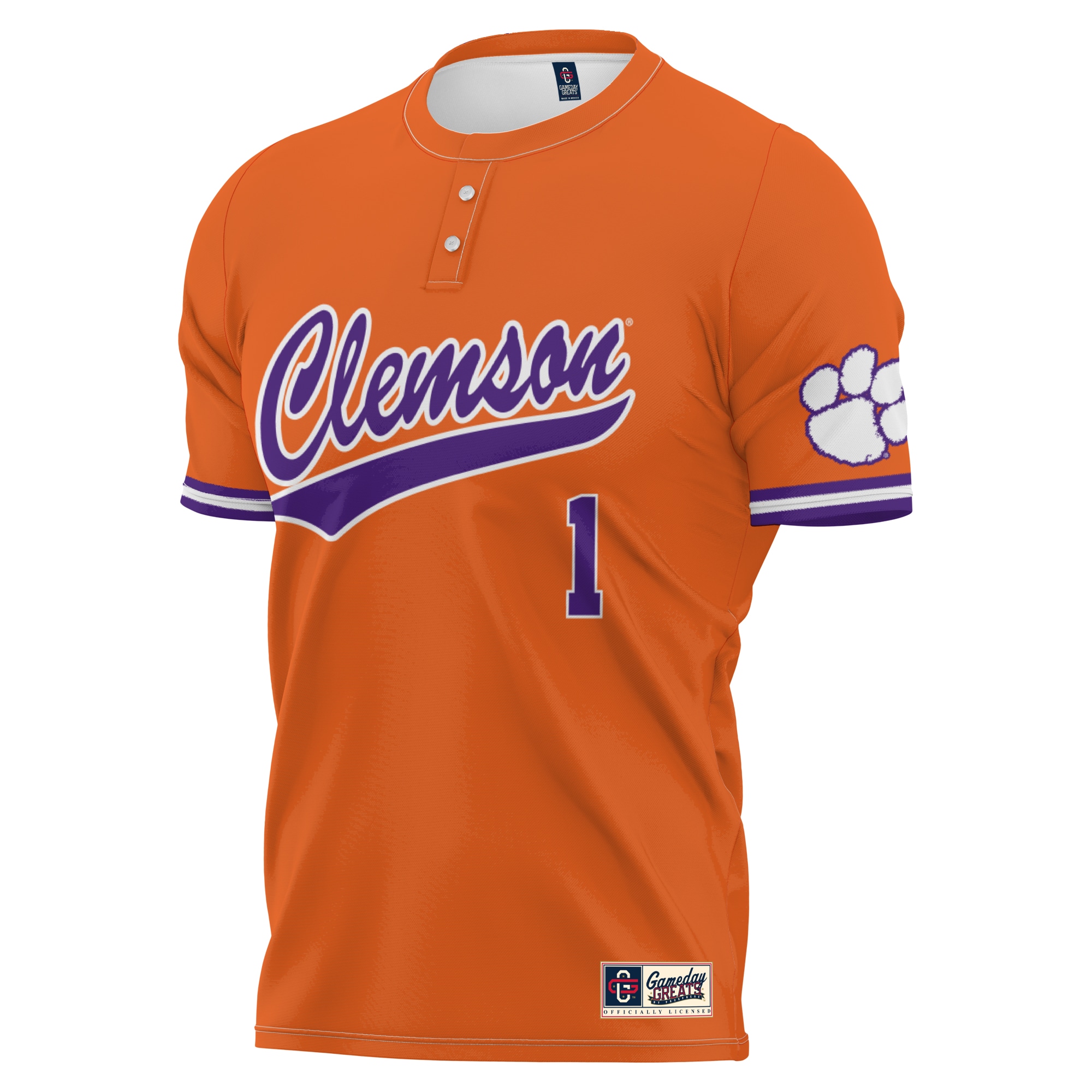 [DDG] Clemson Tigers GameDay Greats Youth Lightweight Softball Jersey - Orange