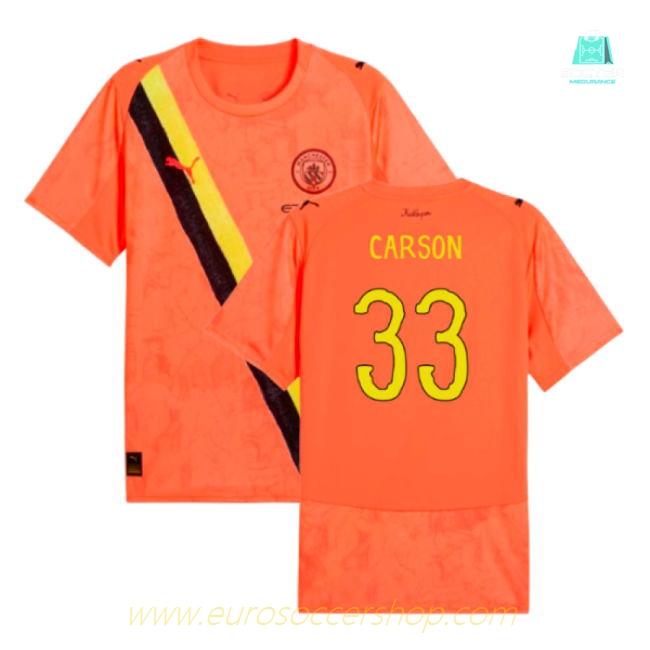 2025-2026 KIDSUPER x Manchester City CWC Shirt (Neon Sun) (Carson 33)