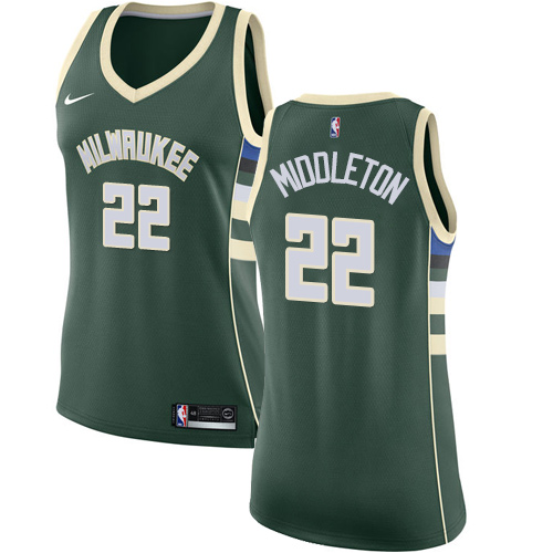 Bucks #22 Khris Middleton Elite 2024 Icon NBA Jersey - Green Swingman
