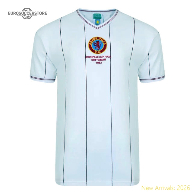 Authentic Score Draw Aston Villa 1982 Euro Final Retro Football Shirt