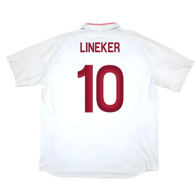 Lineker 10 England A Team Professional Grade Home Player Jersey