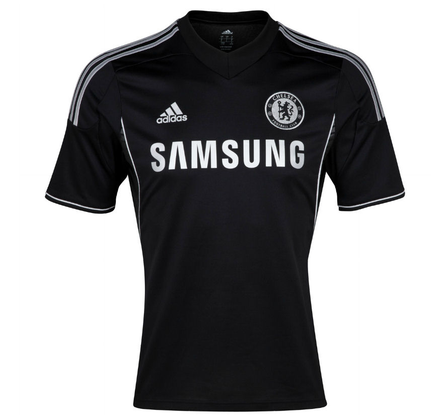 Comfort Fit 13-14 Chelsea 11 OSCAR Black Away Soccer Jersey Shirt