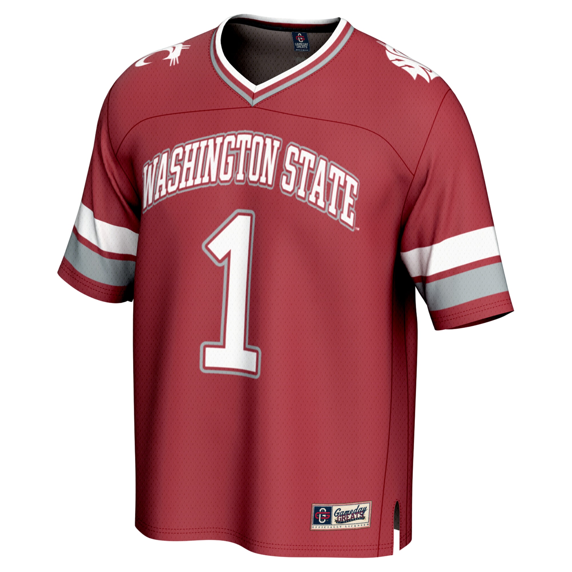 [DDG] Washington State Cougars GameDay Greats Unisex Lightweight Collegiate Football Fashion Jersey - Crimson
