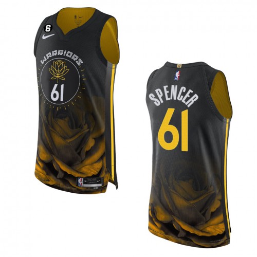 Black Nike State Warriors #61 Warriors Jersey - High-Quality Polyester