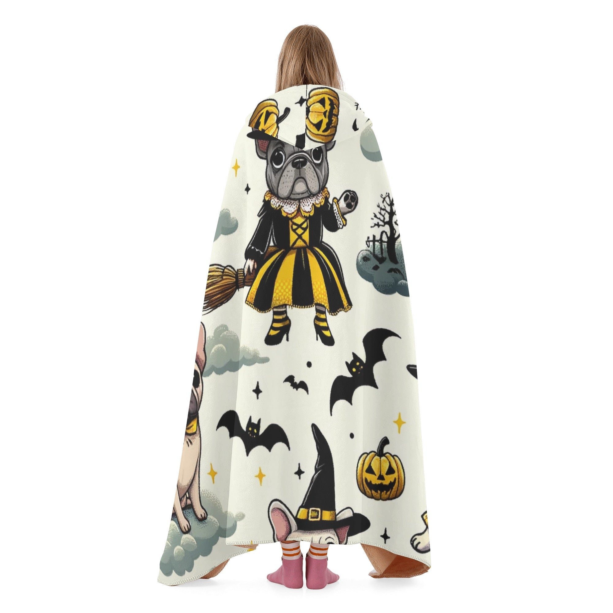 Trendy Lily - Durable Hooded Blanket Frenchie Themed Wear