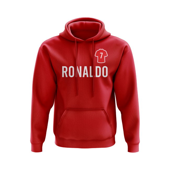 Cristiano Ronaldo Man United Number Hoody (Red) | Value for Money