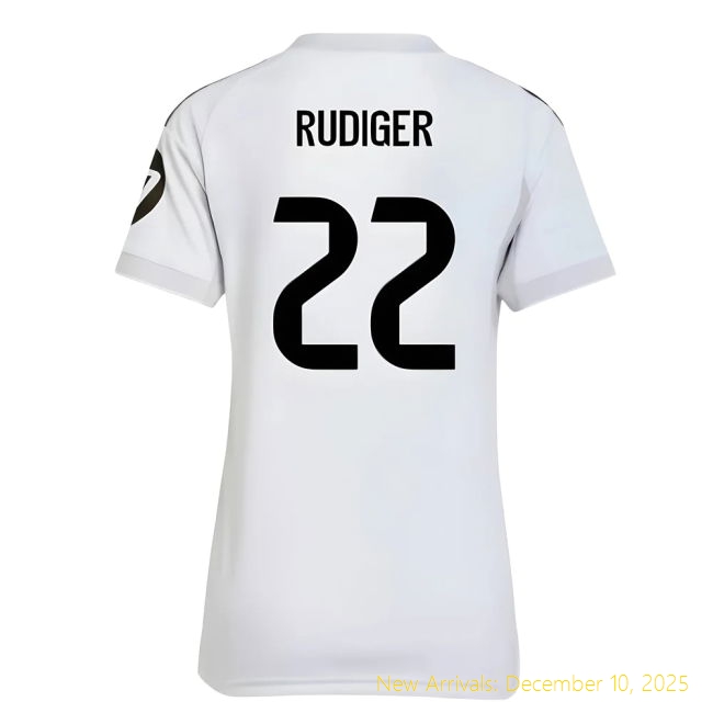 2025-2026 Real Madrid Home Shirt - Premium Game Day (Rudiger 22) -...