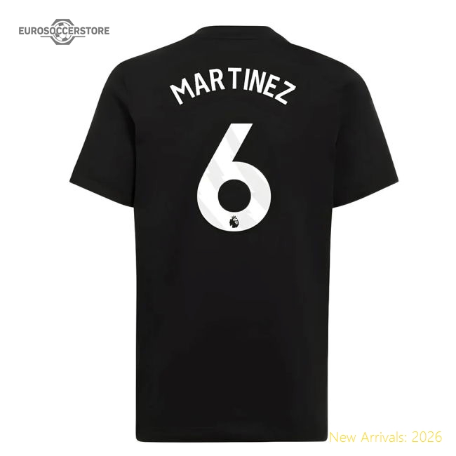 2025-2026 Man Utd Eu Training Tee (Martinez 6) In Multiple Youth Sizes