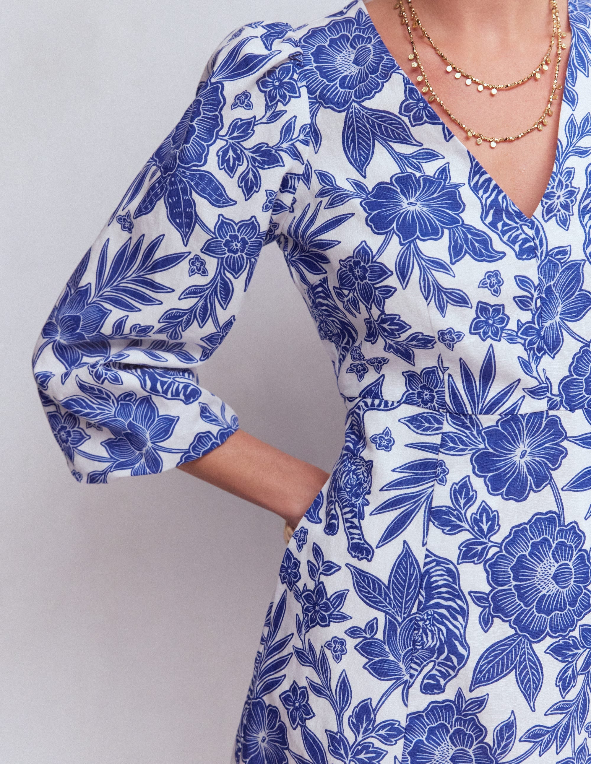 Marla Linen Blend Short Dress