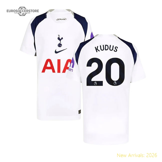 2025-2026 Spurs Hotspur Home Shirt (kids) (kudus 20) - Official Edition