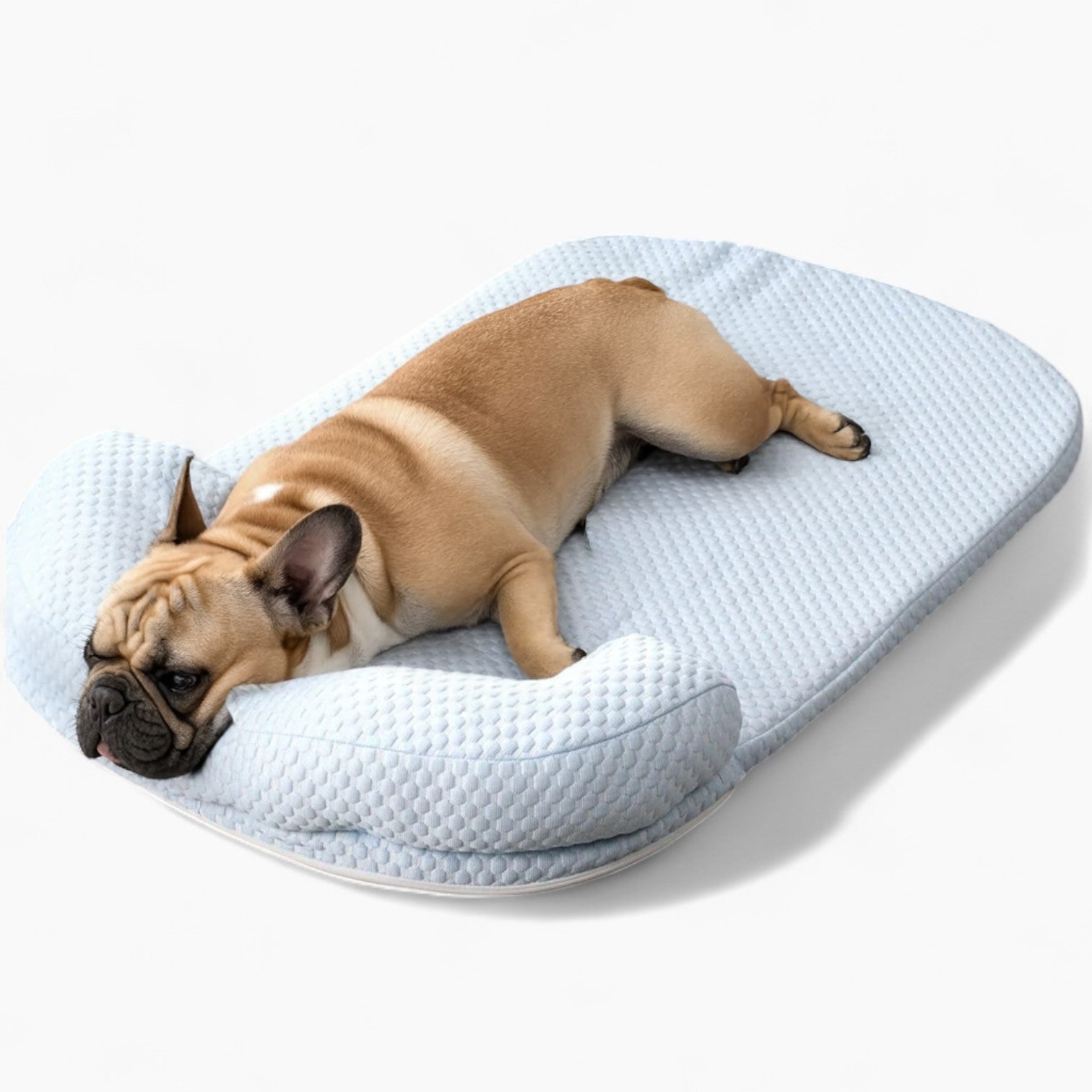 FurCool French Bulldog Cooling Mat – Breathable Washable Summer Silk Bed