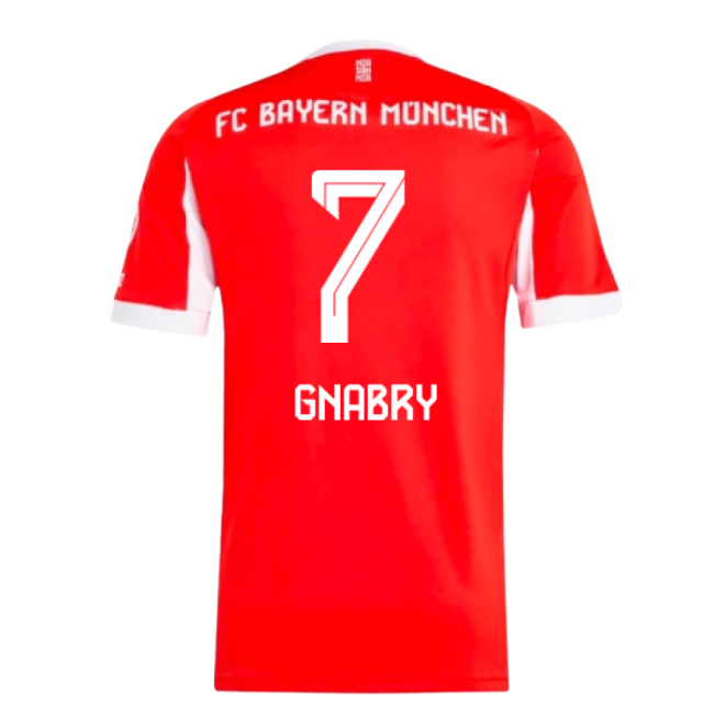 2025-2026 Bayern Munich Home Shirt (Gnabry 7) Reinforced Seams