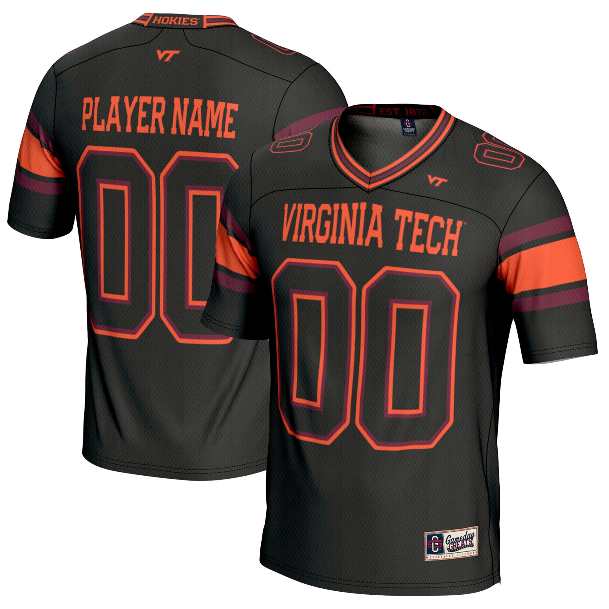 [NJP] Women's Virginia Tech Hokies GameDay Greats NIL Pick-A-Player Football Jersey - Black