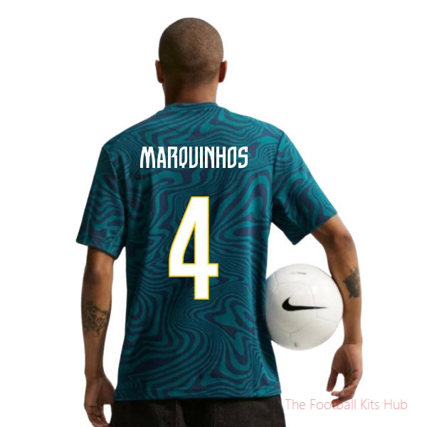 [EFS] 2026/27 Brazil Primary Dri-Fit Shirt (Geode Teal) (Marquinhos 4)