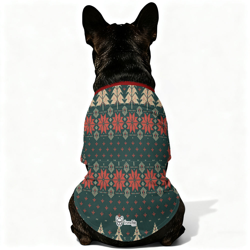 French Bulldog Daisy Wool Sweater For Frenchies Ugly Christmas Sweater Warm Dog Outfit
