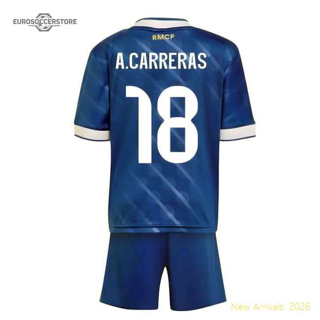 Official 2025-2026 Real Madrid Third Youth Kit (A.Carreras 18)