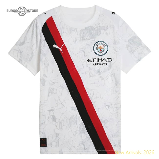 Authentic 2025-2026 Kidsuper X Manchester City Cwc Away Shirt (white