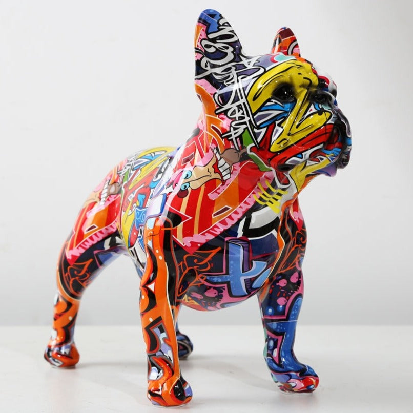 Resin - Warm Colorful French Bulldog Statue Pet Gear | Breed-optimized
