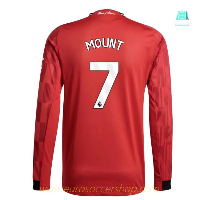2025-2026 Man Utd Authentic Long Sleeve Home Shirt (Mount 7)