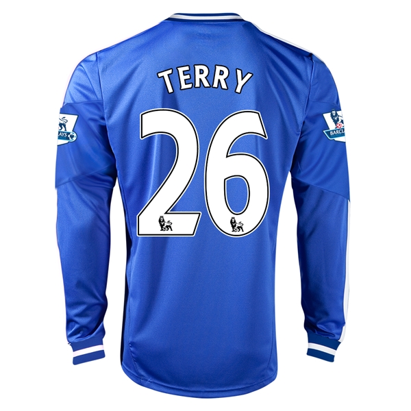 13-14 Chelsea 26 TERRY Home Long Sleeve Jersey Shirt - Official