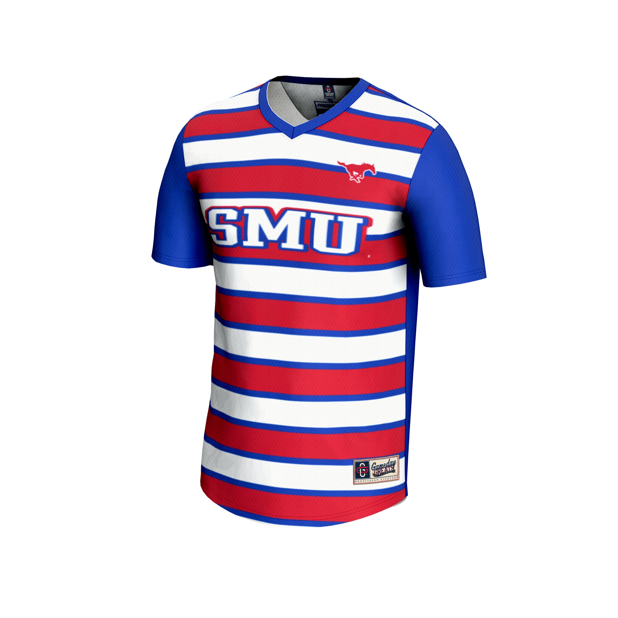 #1 SMU Mustangs GameDay Greats Unisex Lightweight Soccer Fashion Jersey - Royal